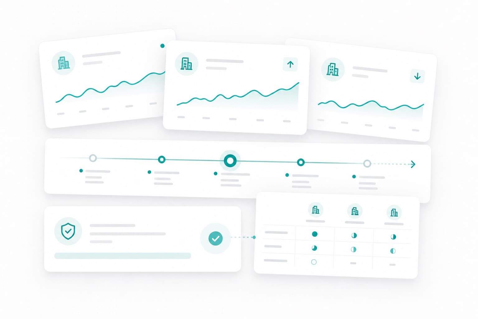 Competitor monitoring cards, comparison timeline and verified sources